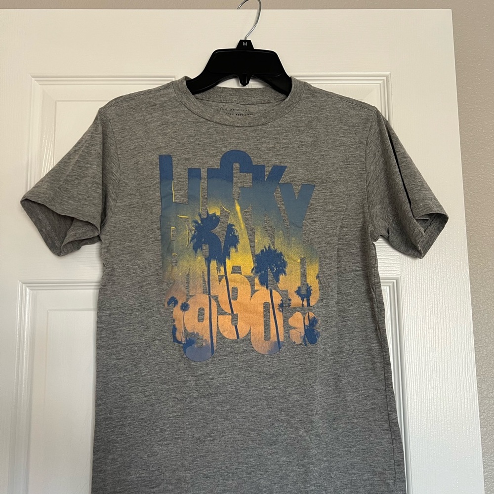 Gently worn Boy’s Lucky Brand Heather Gray Tee size 14/16